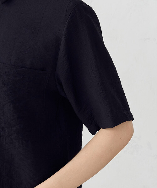 COMME CA ISM(コムサイズム)の「楊柳 クロップト 半袖シャツ(シャツ/ブラウス・レディース・キナリ/ブラック・LARGE/MEDIUM)」の16枚目の写真