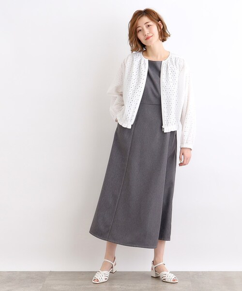 Sov. ソブ リーフレースブルゾン レース ブルゾン オフ Sov. / リーフレースブルゾン OUTERS Night STORE | ダブル