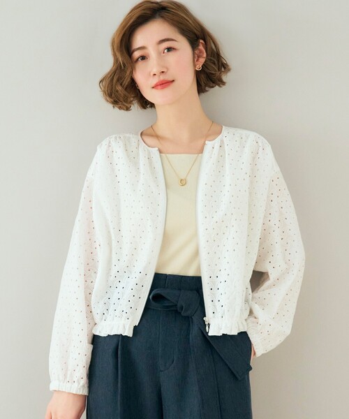 Sov. / リーフレースブルゾン OUTERS Night STORE | ダブル