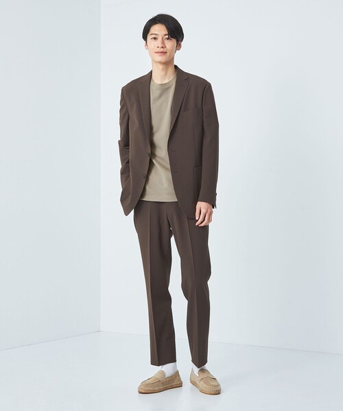 green label relaxing（グリーンレーベルリラクシング）の「【WEB限定】ドライクリーン 半袖 Tシャツ -吸水速乾・抗菌-（Tシャツ/カットソー・メンズ・ブラック/オフホワイト/グレー/ダークグリーン/ベージュ/ネイビー・S/M/L/XL/XXL）」の11枚目の写真