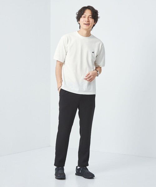 green label relaxing（グリーンレーベルリラクシング）の「【WEB限定】ドライクリーン 半袖 Tシャツ -吸水速乾・抗菌-（Tシャツ/カットソー・メンズ・ブラック/オフホワイト/グレー/ダークグリーン/ベージュ/ネイビー・S/M/L/XL/XXL）」の12枚目の写真