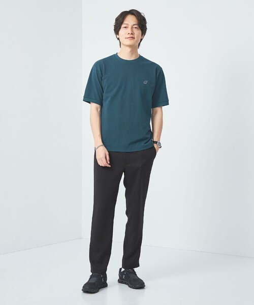green label relaxing（グリーンレーベルリラクシング）の「【WEB限定】ドライクリーン 半袖 Tシャツ -吸水速乾・抗菌-（Tシャツ/カットソー・メンズ・ブラック/オフホワイト/グレー/ダークグリーン/ベージュ/ネイビー・S/M/L/XL/XXL）」の15枚目の写真