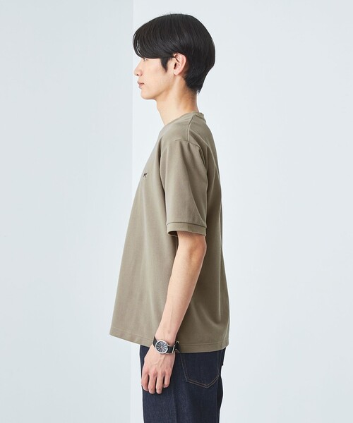 green label relaxing（グリーンレーベルリラクシング）の「【WEB限定】ドライクリーン 半袖 Tシャツ -吸水速乾・抗菌-（Tシャツ/カットソー・メンズ・ブラック/オフホワイト/グレー/ダークグリーン/ベージュ/ネイビー・S/M/L/XL/XXL）」の18枚目の写真