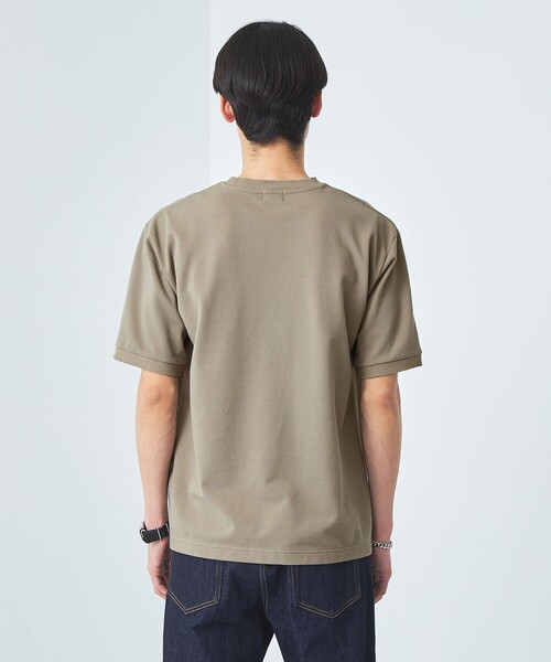 green label relaxing（グリーンレーベルリラクシング）の「【WEB限定】ドライクリーン 半袖 Tシャツ -吸水速乾・抗菌-（Tシャツ/カットソー・メンズ・ブラック/オフホワイト/グレー/ダークグリーン/ベージュ/ネイビー・S/M/L/XL/XXL）」の19枚目の写真