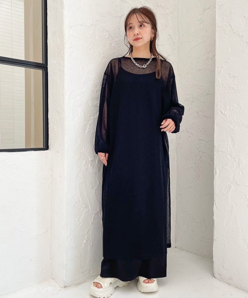 LOWRYS FARM(ローリーズファーム)の「2WAYシアー*サテンワンピース2P 104806(ワンピース・レディース・ブラック/アイボリー/ブルー・FREE)」の22枚目の写真