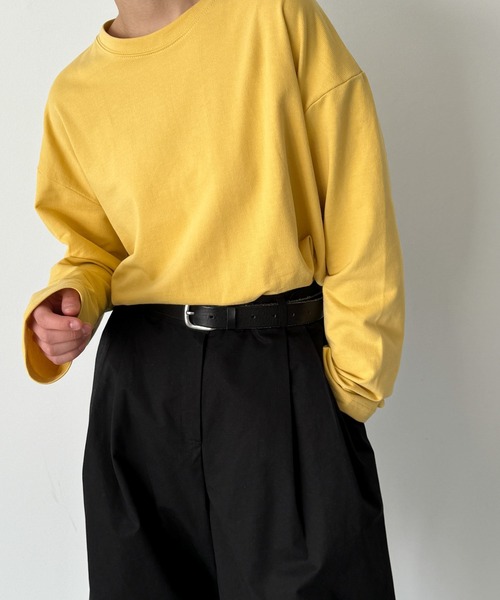 CANAL JEAN（キャナルジーン）の「El mar　カラーミニ裏毛ロンT（Tシャツ/カットソー・レディース・ネイビー/イエロー/オレンジ/ホワイト・ONE SIZE）」の18枚目の写真