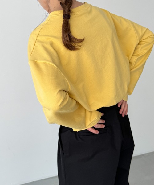 CANAL JEAN（キャナルジーン）の「El mar　カラーミニ裏毛ロンT（Tシャツ/カットソー・レディース・ネイビー/イエロー/オレンジ/ホワイト・ONE SIZE）」の19枚目の写真