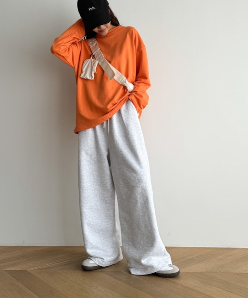 CANAL JEAN（キャナルジーン）の「El mar　カラーミニ裏毛ロンT（Tシャツ/カットソー・レディース・ネイビー/イエロー/オレンジ/ホワイト・ONE SIZE）」の11枚目の写真