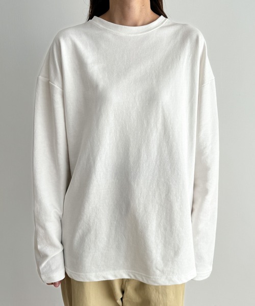 CANAL JEAN（キャナルジーン）の「El mar　カラーミニ裏毛ロンT（Tシャツ/カットソー・レディース・ネイビー/イエロー/オレンジ/ホワイト・ONE SIZE）」の12枚目の写真