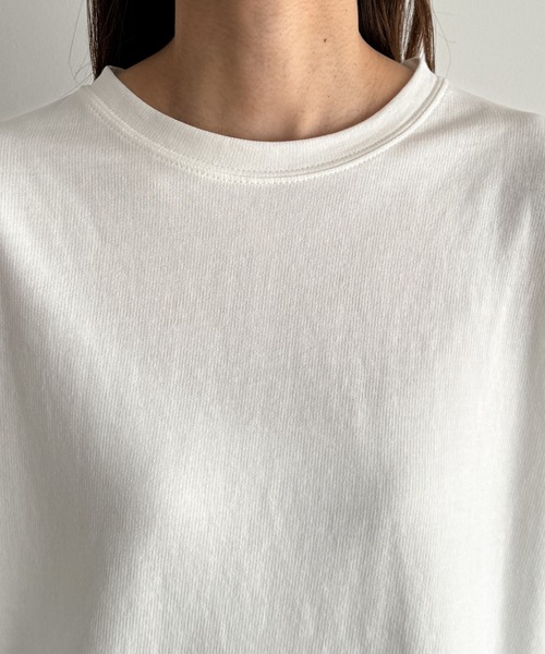 CANAL JEAN（キャナルジーン）の「El mar　カラーミニ裏毛ロンT（Tシャツ/カットソー・レディース・ネイビー/イエロー/オレンジ/ホワイト・ONE SIZE）」の15枚目の写真