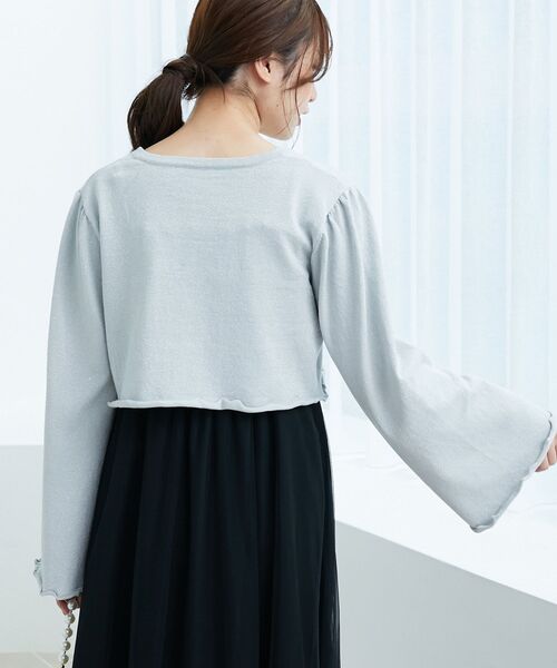 MAJESTIC LEGON(マジェスティックレゴン)の「レディラメニットカーデ(カーディガン/ボレロ・レディース・アイボリー/ピンクベージュ/ライトグレー・MEDIUM)」の18枚目の写真