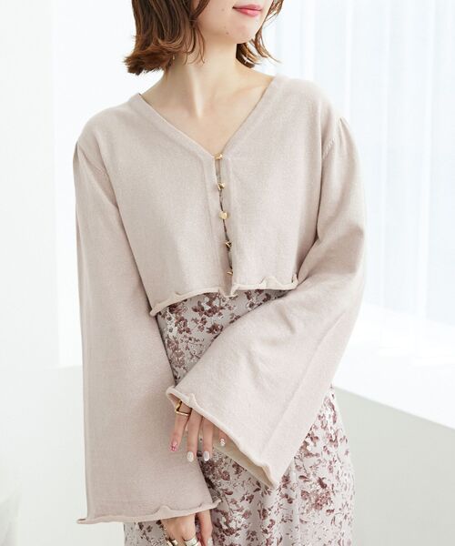 MAJESTIC LEGON(マジェスティックレゴン)の「レディラメニットカーデ(カーディガン/ボレロ・レディース・アイボリー/ピンクベージュ/ライトグレー・MEDIUM)」の22枚目の写真