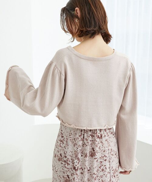 MAJESTIC LEGON(マジェスティックレゴン)の「レディラメニットカーデ(カーディガン/ボレロ・レディース・アイボリー/ピンクベージュ/ライトグレー・MEDIUM)」の13枚目の写真