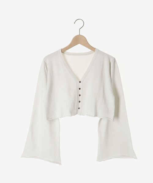 MAJESTIC LEGON(マジェスティックレゴン)の「レディラメニットカーデ(カーディガン/ボレロ・レディース・アイボリー/ピンクベージュ/ライトグレー・MEDIUM)」の14枚目の写真