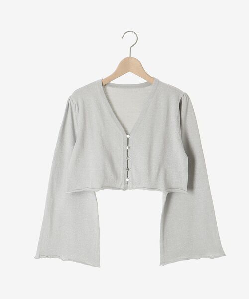 MAJESTIC LEGON(マジェスティックレゴン)の「レディラメニットカーデ(カーディガン/ボレロ・レディース・アイボリー/ピンクベージュ/ライトグレー・MEDIUM)」の16枚目の写真