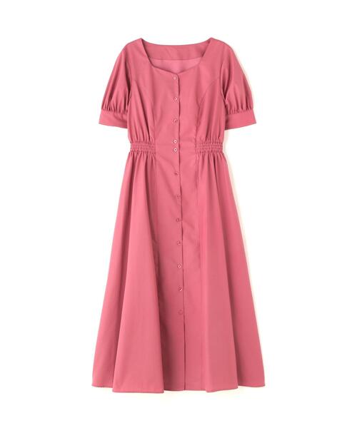 NATURAL BEAUTY BASIC(ナチュラルビューティーベーシック)の「◇ハートネックシャツワンピース(シャツワンピース・レディース・ネイビー/ピンク/ライトグリーン・SMALL/MEDIUM)」の4枚目の写真