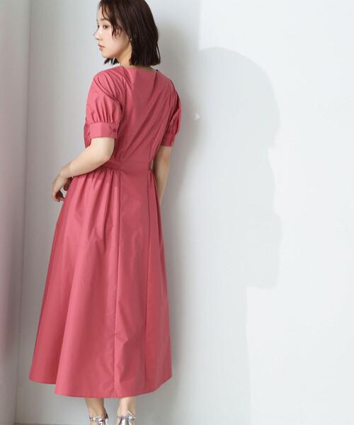 NATURAL BEAUTY BASIC(ナチュラルビューティーベーシック)の「◇ハートネックシャツワンピース(シャツワンピース・レディース・ネイビー/ピンク/ライトグリーン・SMALL/MEDIUM)」の7枚目の写真