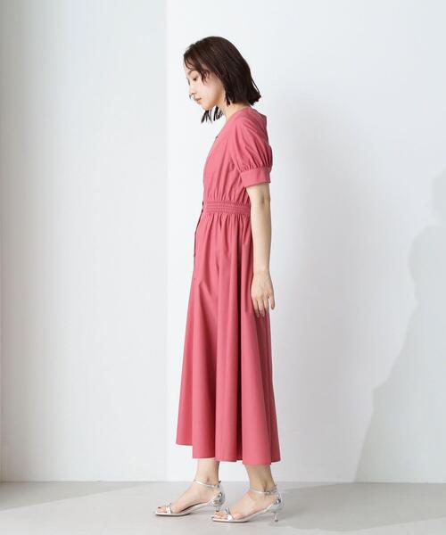 NATURAL BEAUTY BASIC(ナチュラルビューティーベーシック)の「◇ハートネックシャツワンピース(シャツワンピース・レディース・ネイビー/ピンク/ライトグリーン・SMALL/MEDIUM)」の11枚目の写真