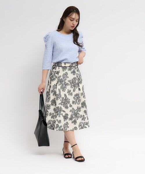 index（インデックス）の「◆UV ギャザースリーブトップス【イージーケア/洗濯機洗い可】（Tシャツ/カットソー・レディース・オフホワイト/サックスブルー/ブラック/ライトイエロー系・36/42/40/38）」の19枚目の写真