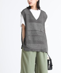 n'OrLABEL | 『テープヤーン透かし編みニットベスト』(ベスト)