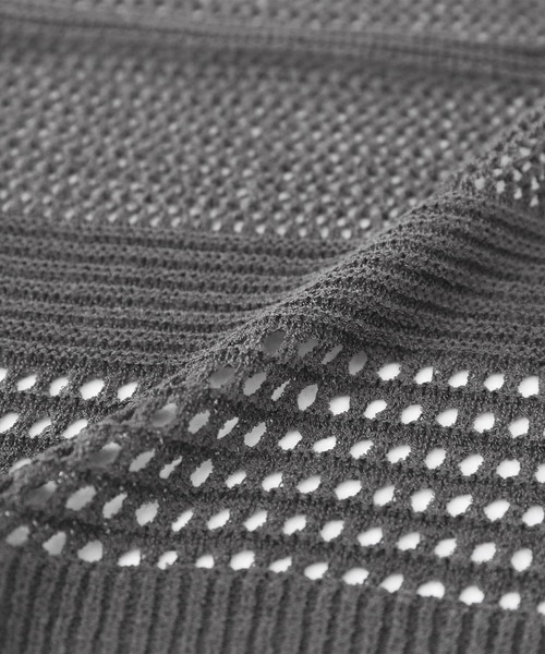 n'OrLABEL（ノアールレーベル）の「『テープヤーン透かし編みニットベスト』（ベスト・レディース・オフホワイト/チャコール・FREE）」の14枚目の写真