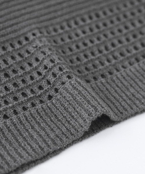 n'OrLABEL（ノアールレーベル）の「『テープヤーン透かし編みニットベスト』（ベスト・レディース・オフホワイト/チャコール・FREE）」の15枚目の写真