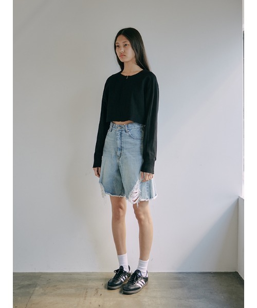 CHAROL（シャロル）の「クラッシュハーフデニム（デニムパンツ・レディース・ブルー/ライトブルー・S/M）」の17枚目の写真