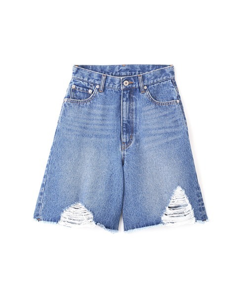 CHAROL（シャロル）の「クラッシュハーフデニム（デニムパンツ・レディース・ブルー/ライトブルー・S/M）」の21枚目の写真