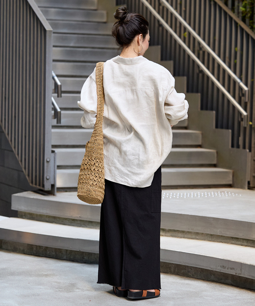 B.C STOCK（ベーセーストック）の「CLオックスベイカースカート（スカート・レディース・ブラック/ホワイト・SMALL/MEDIUM）」の4枚目の写真