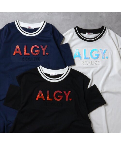 algy（アルジー）の「【接触冷感・吸水速乾】ラインリブオーロラロゴワンピ（ワンピース・キッズ・ネイビー/オフホワイト/ブラック・XX-SMALL/X-SMALL/SMALL/MEDIUM）」の7枚目の写真