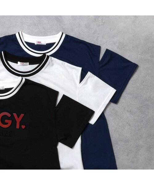 algy（アルジー）の「【接触冷感・吸水速乾】ラインリブオーロラロゴワンピ（ワンピース・キッズ・ネイビー/オフホワイト/ブラック・XX-SMALL/X-SMALL/SMALL/MEDIUM）」の8枚目の写真