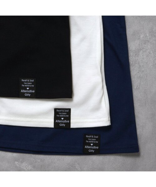 algy（アルジー）の「【接触冷感・吸水速乾】ラインリブオーロラロゴワンピ（ワンピース・キッズ・ネイビー/オフホワイト/ブラック・XX-SMALL/X-SMALL/SMALL/MEDIUM）」の9枚目の写真