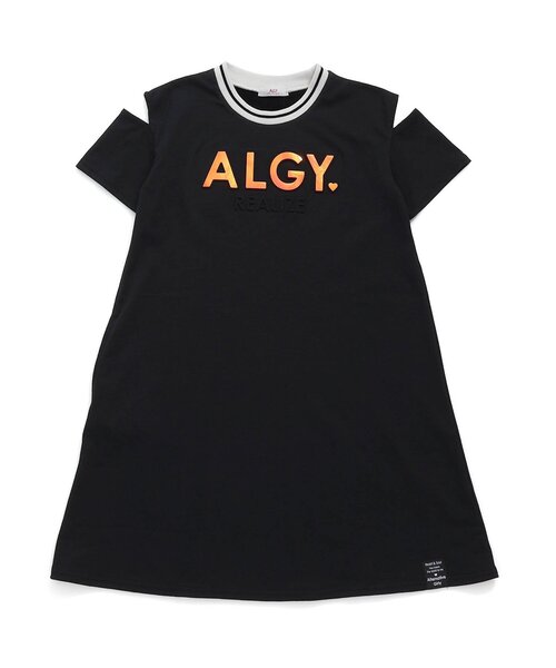 algy（アルジー）の「【接触冷感・吸水速乾】ラインリブオーロラロゴワンピ（ワンピース・キッズ・ネイビー/オフホワイト/ブラック・XX-SMALL/X-SMALL/SMALL/MEDIUM）」の10枚目の写真