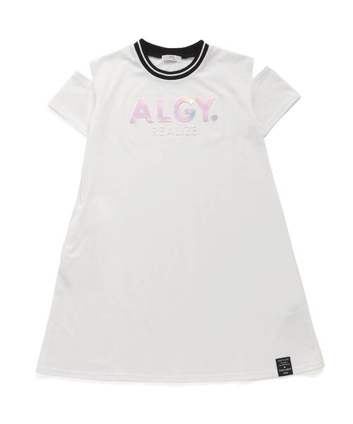 algy（アルジー）の「【接触冷感・吸水速乾】ラインリブオーロラロゴワンピ（ワンピース・キッズ・ネイビー/オフホワイト/ブラック・XX-SMALL/X-SMALL/SMALL/MEDIUM）」の17枚目の写真