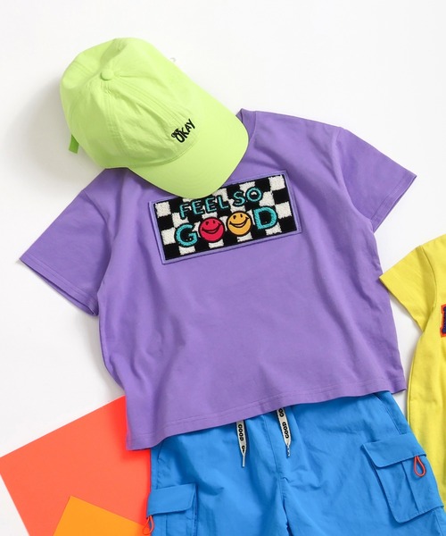 BREEZE（ブリーズ）の「【リンク】ロゴサガラワッペンTシャツ_一部WEB限定サイズ（Tシャツ/カットソー・キッズ・グリーン/ブルー/イエロー/パープル/レッド/ピンク・100/150/140/130/120/110/90/80）」の4枚目の写真