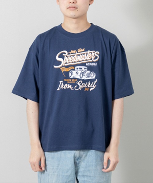 STYLEBLOCK（スタイルブロック）の「半袖プリントBIGTシャツ(ホットロッド)（Tシャツ/カットソー・メンズ・ネイビー/ホワイト/ブラック・M/L/LL）」の3枚目の写真