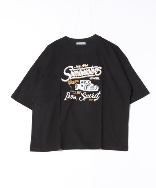 STYLEBLOCK（スタイルブロック）の「半袖プリントBIGTシャツ(ホットロッド)（Tシャツ/カットソー・メンズ・ネイビー/ホワイト/ブラック・M/L/LL）」の6枚目の写真