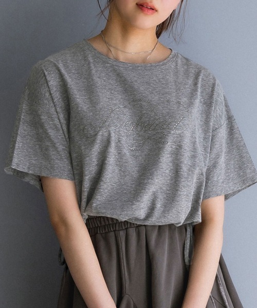 OLIVE des OLIVE（オリーブデオリーブ）の「カラフルTシャツ（Tシャツ/カットソー・レディース・サックスブルー/オフホワイト/チャコールグレー/サーモンピンク/オートミール/ミント/ラベンダー/スミクロ・FREE）」の15枚目の写真