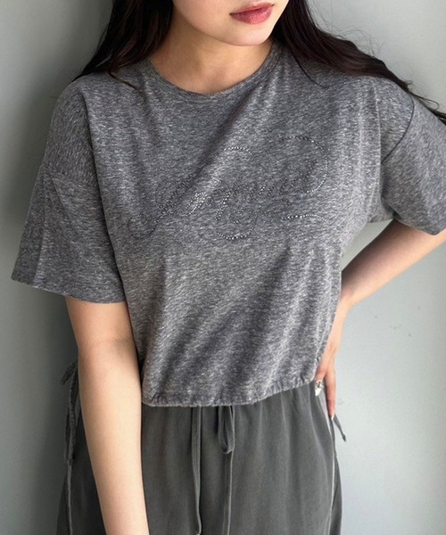 OLIVE des OLIVE（オリーブデオリーブ）の「カラフルTシャツ（Tシャツ/カットソー・レディース・サックスブルー/オフホワイト/チャコールグレー/サーモンピンク/オートミール/ミント/ラベンダー/スミクロ・FREE）」の20枚目の写真