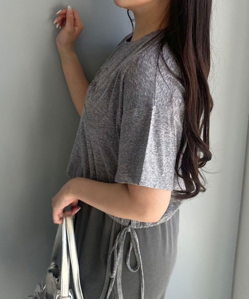 OLIVE des OLIVE（オリーブデオリーブ）の「カラフルTシャツ（Tシャツ/カットソー・レディース・サックスブルー/オフホワイト/チャコールグレー/サーモンピンク/オートミール/ミント/ラベンダー/スミクロ・FREE）」の21枚目の写真