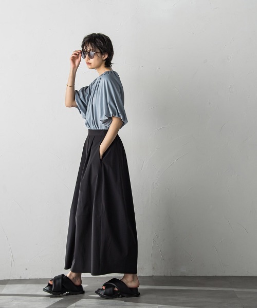 MAYSON GREY(メイソングレイ)の「2WAYボリュームプルオーバー≪洗濯機で洗える≫(Tシャツ/カットソー・レディース・ブルー/オフホワイト/ベージュ・M)」の17枚目の写真