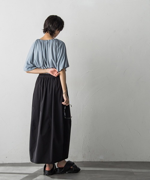 MAYSON GREY(メイソングレイ)の「2WAYボリュームプルオーバー≪洗濯機で洗える≫(Tシャツ/カットソー・レディース・ブルー/オフホワイト/ベージュ・M)」の18枚目の写真