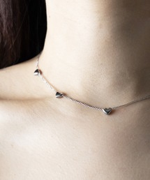 me+em select(~[ZNg)̃~j}n[g`F[`[J[lbNX ^ MINIMAL HEART CHAIN CHOKER NECKLACE(lbNX)