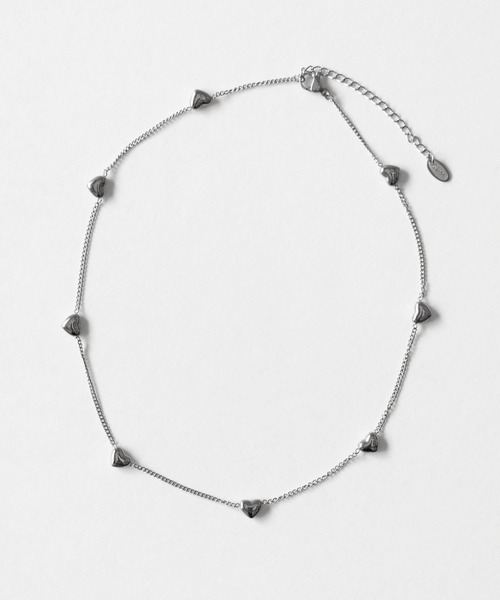 me+em select（ミームセレクト）の「ミニマルハートチェーンチョーカーネックレス ／ MINIMAL HEART CHAIN CHOKER NECKLACE（ネックレス・レディース・シルバー・FREE）」の18枚目の写真