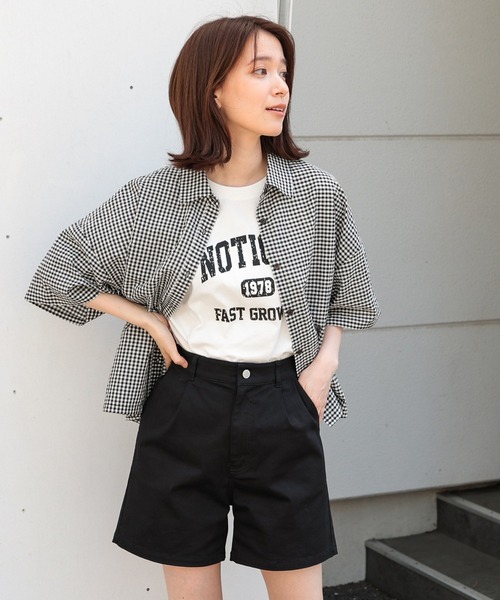 Honeys（ハニーズ）の「ゆるシャツ（シャツ/ブラウス・レディース・グレー系その他/オレンジ系その他/カーキ系/ホワイト系その他・L/M/S）」の2枚目の写真