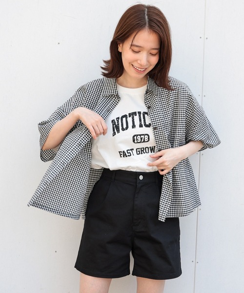 Honeys（ハニーズ）の「ゆるシャツ（シャツ/ブラウス・レディース・グレー系その他/オレンジ系その他/カーキ系/ホワイト系その他・L/M/S）」の8枚目の写真