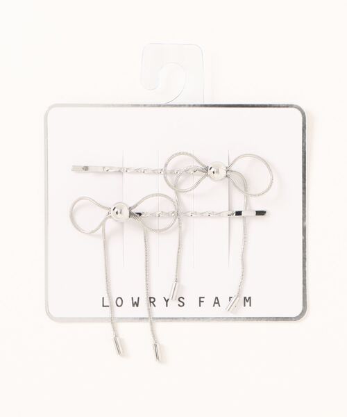 LOWRYS FARM（ローリーズファーム）の「２Ｐリボンピン 127296（ヘアピン・レディース・シルバー/ゴールド・FREE）」の2枚目の写真