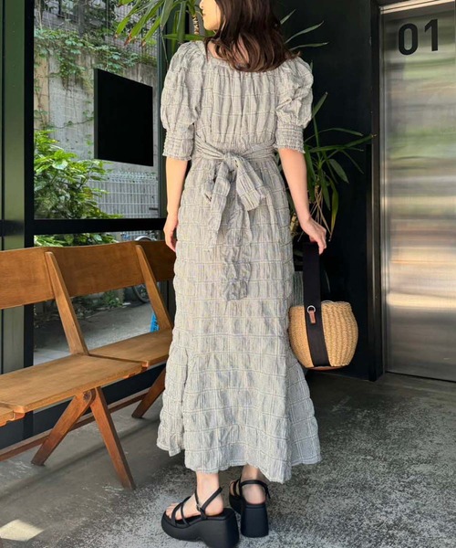 one after another NICE CLAUP(ワンアフターアナザーナイスクラップ)の「バックリボンワンピース/WEB限定アイテム/リバイバル(ワンピース・レディース・ブラック/アイボリー/レッド/ブルー系その他/ブラック系その他/ブラウン・FREE)」の22枚目の写真
