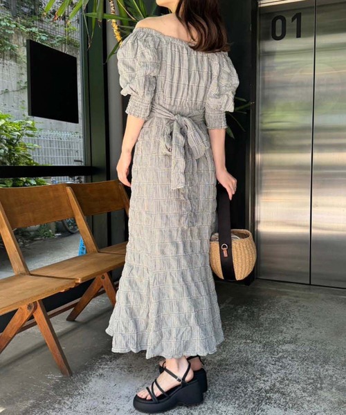 one after another NICE CLAUP(ワンアフターアナザーナイスクラップ)の「バックリボンワンピース/WEB限定アイテム/リバイバル(ワンピース・レディース・ブラック/アイボリー/レッド/ブルー系その他/ブラック系その他/ブラウン・FREE)」の19枚目の写真