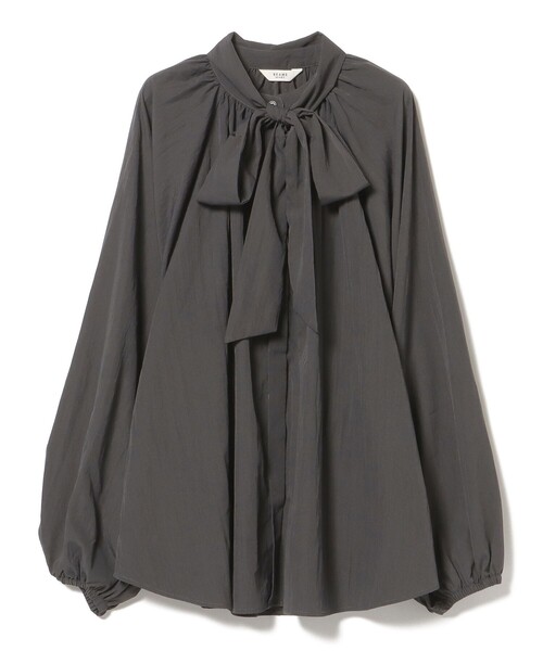 BEAMS HEART（ビームスハート）の「ボウタイセット ノーカラー ブラウス（シャツ/ブラウス・レディース・チャコールグレー/ホワイト系その他5/サックスブルー・FREE）」の17枚目の写真